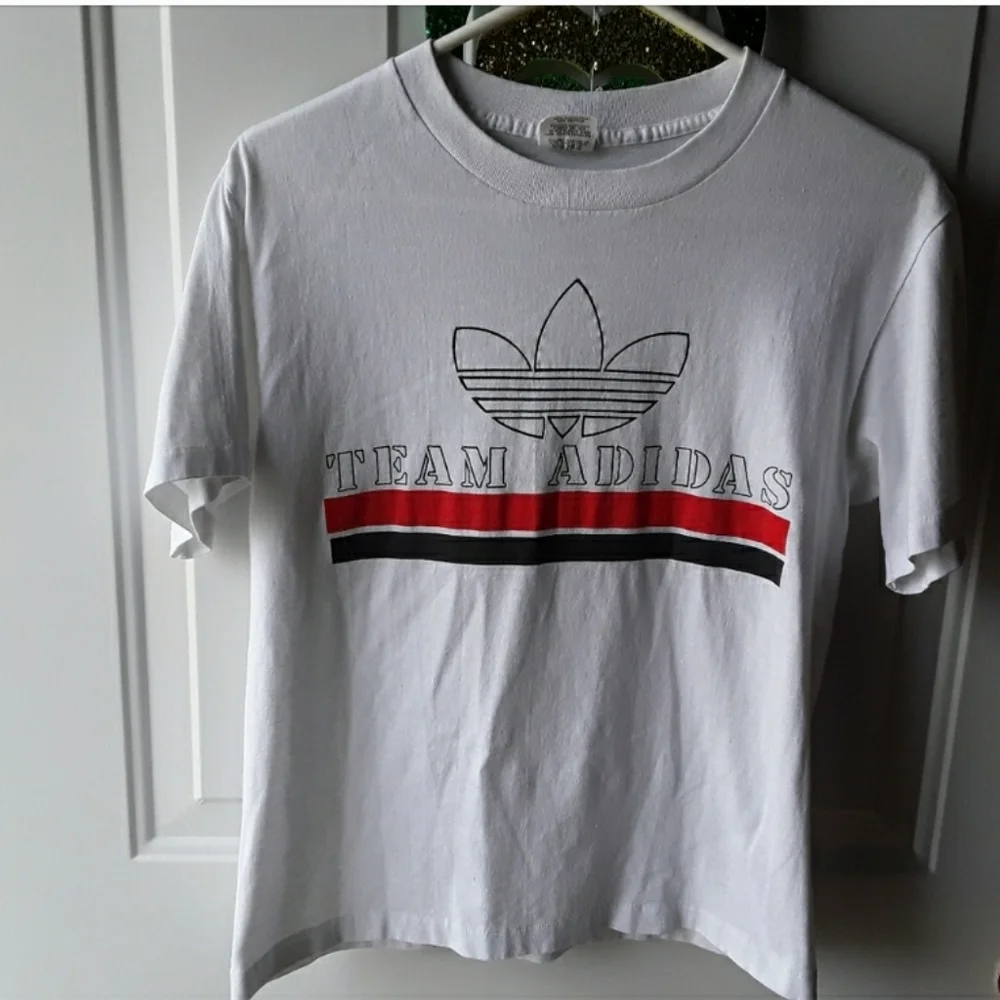 Vintage Team Adidas Trefoil Double Sided Graphic Tee - Picture 1 of 11